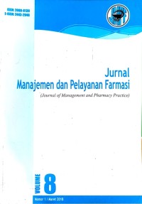 Image of Jurnal Manajemen dan Pelayanan Farmasi Vol. 8 No. 1