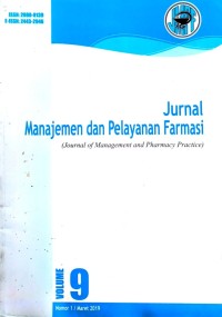 Image of Jurnal Manajemen dan Pelayanan Farmasi Vol. 9 No. 1