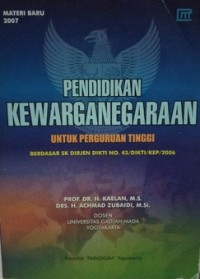 Image of Pendidikan Kewarganegaraan Untuk Perguruan Tinggi